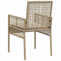 Sedie da Giardino  2 pz con Cuscini in Rattan Beige 42003449
