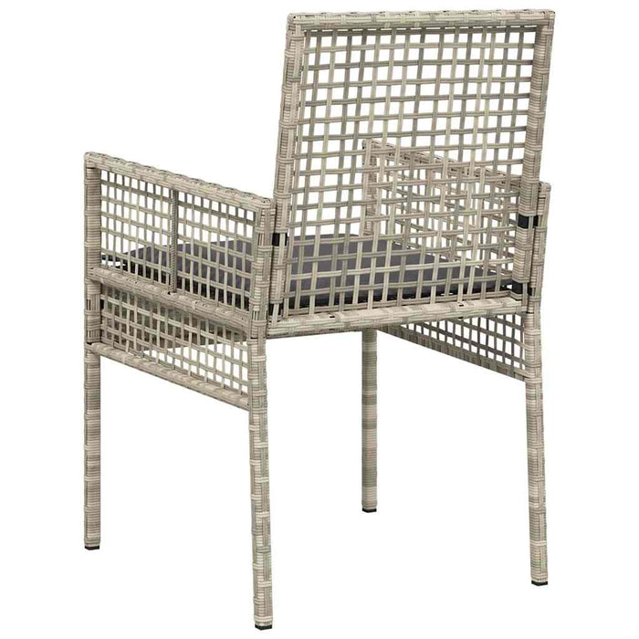 Set di 2 sedie da giardino  con cuscini grigio chiaro in rattan 42003450