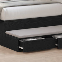 Cassetti per letto Rovere nero 100 x 36.5 x 16.5 cm 866908
