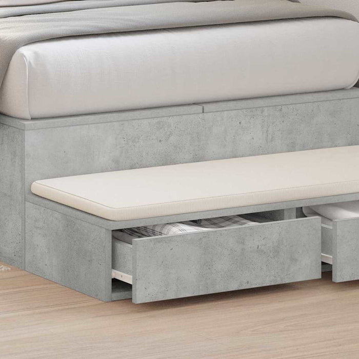Cassetti per letto Grigio cemento 100 x 36.5 x 16.5 cm 866910