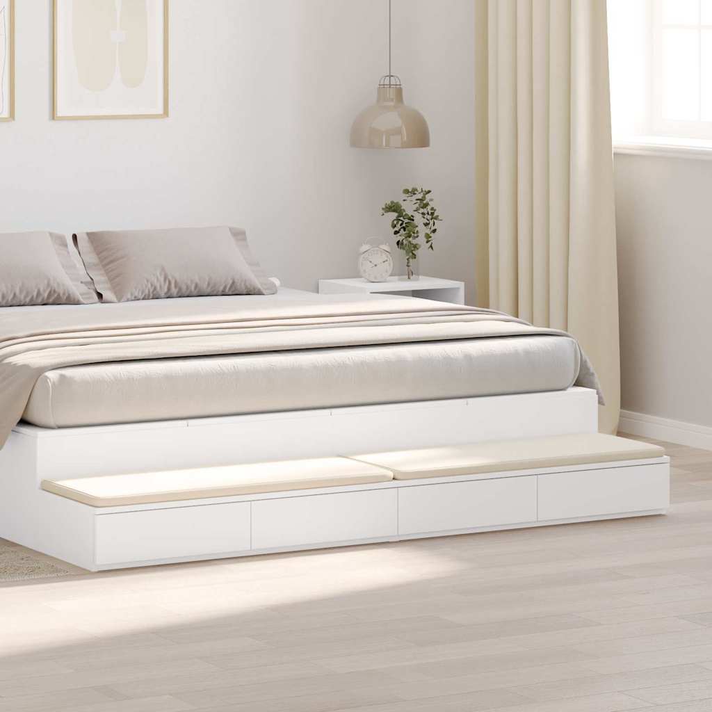 Cassetti per letto con cassetto Bianco 200 x 36.5 x 16.5 cm 866915