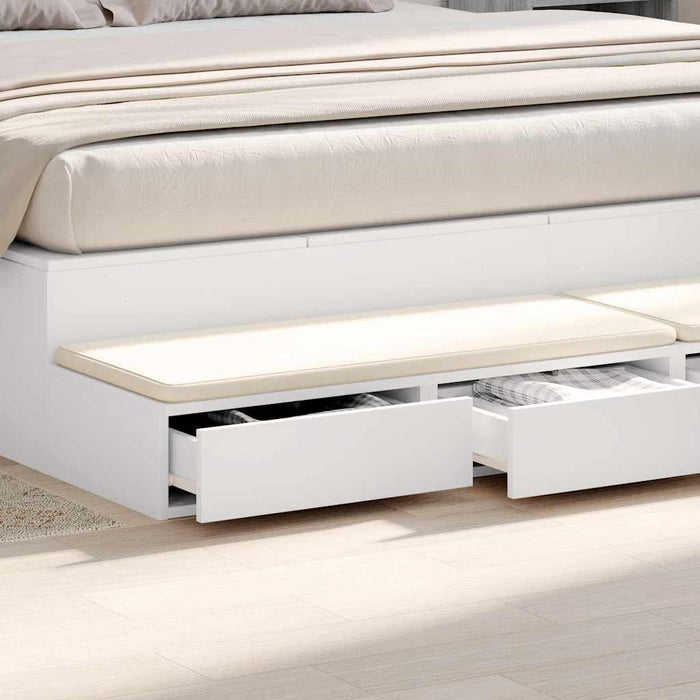 Cassetti per letto con cassetto Bianco 200 x 36.5 x 16.5 cm 866915