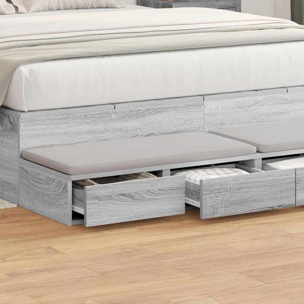 Cassetti per letto Grigio sonoma 160 x 36.5 x 16.5 cm 866976