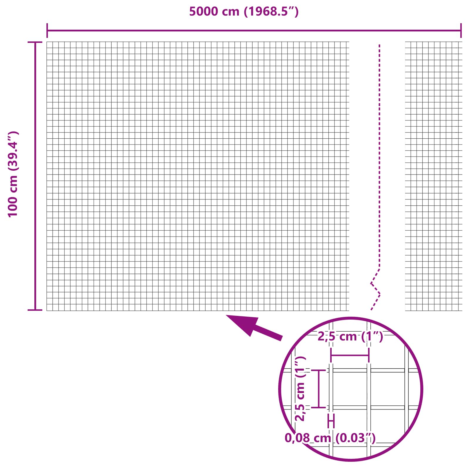 Recinzione in Rete Saldato Argento 1 x 50 m 42004964