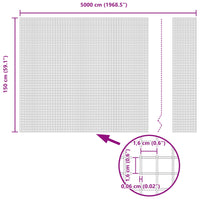 Recinzione in Rete Saldato Argento 1.5 x 50 m 42004974