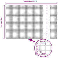 Recinzione in Rete Saldato Argento 0.5 x 100 m 42004987