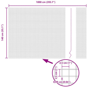 Recinzione in Rete Saldato Verde 1.4 x 10 m 42005044