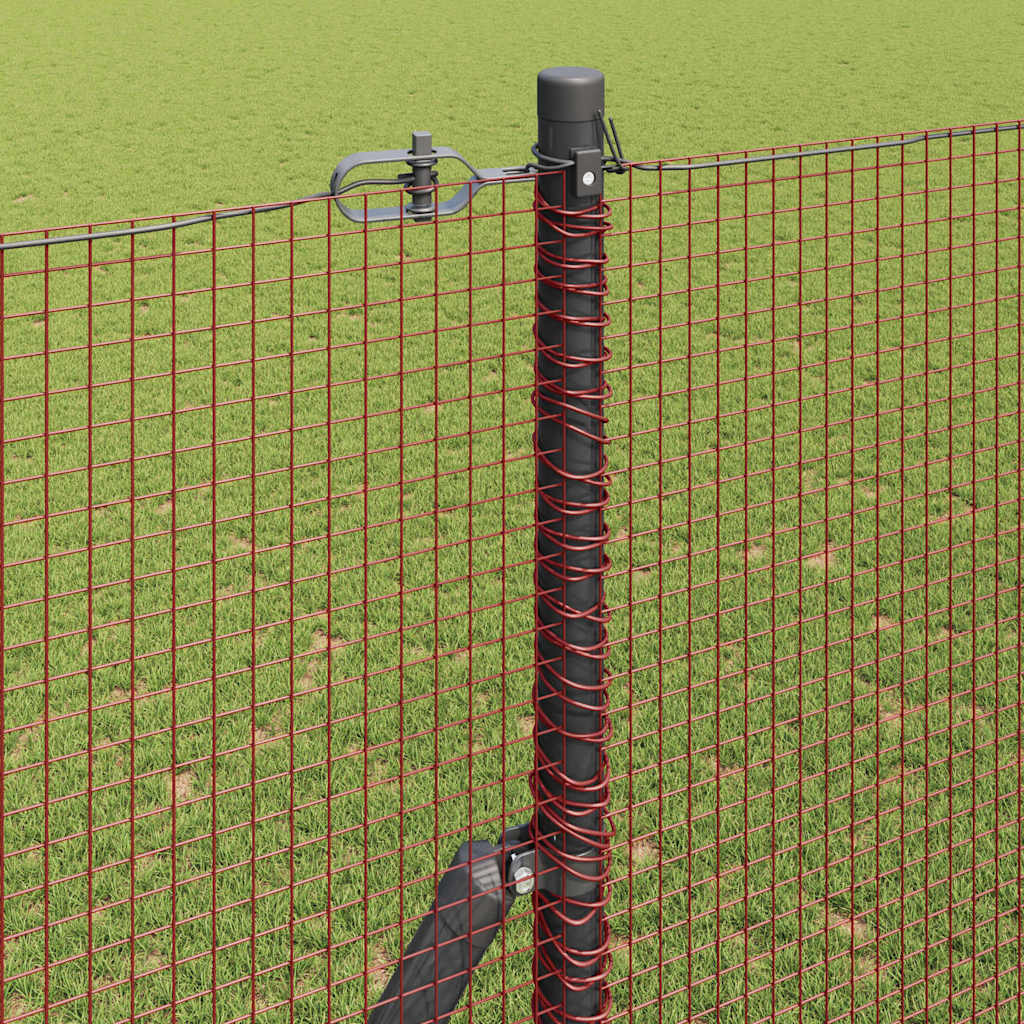 Recinzione in Rete Saldato Rosso 1.5 x 10 m Acciaio 42005314