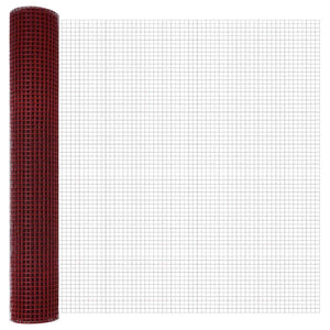 Recinzione in Rete Saldato Rosso 1.5 x 10 m Acciaio 42005314