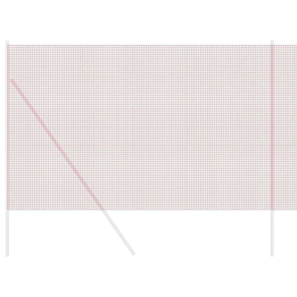 Recinzione in Rete Saldato Rosso 1.5 x 10 m Acciaio 42005314