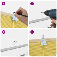 vidaXL Tende e Tapparelle per Finestre con tende Giallo Bambù