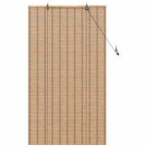 Tenda a rullo Altro Marrone Chiaro 80 x 160 cm Bambù 42006896