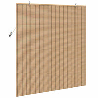 vidaXL Tenda a rullo con tende Marrone Chiaro 140 x 160 cm Bambù