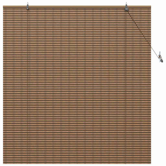 Tenda per Finestra con tende Marrone 140 x 160 cm Bambù 42006922