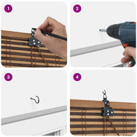 Tenda per Finestra con tende Marrone 140 x 220 cm Bambù 42006923