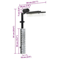 Spazzole per il bestiame Nero e Bianco 84 x 10 x 91 cm 42006836