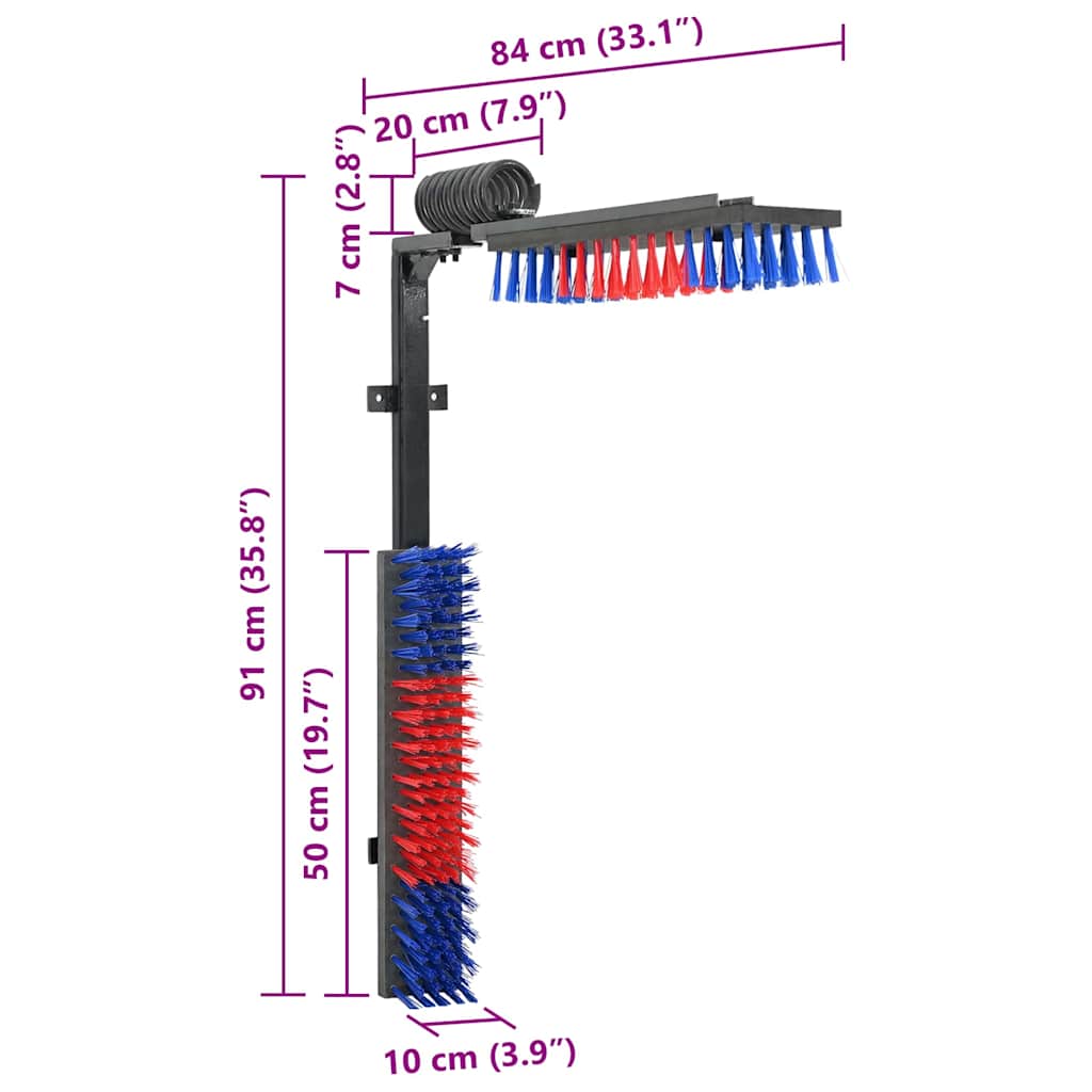 Spazzole per il bestiame Rosso e Blu 84 x 10 x 91 cm 42006837