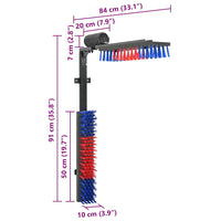 Spazzole per il bestiame Rosso e Blu 84 x 10 x 91 cm 42006837