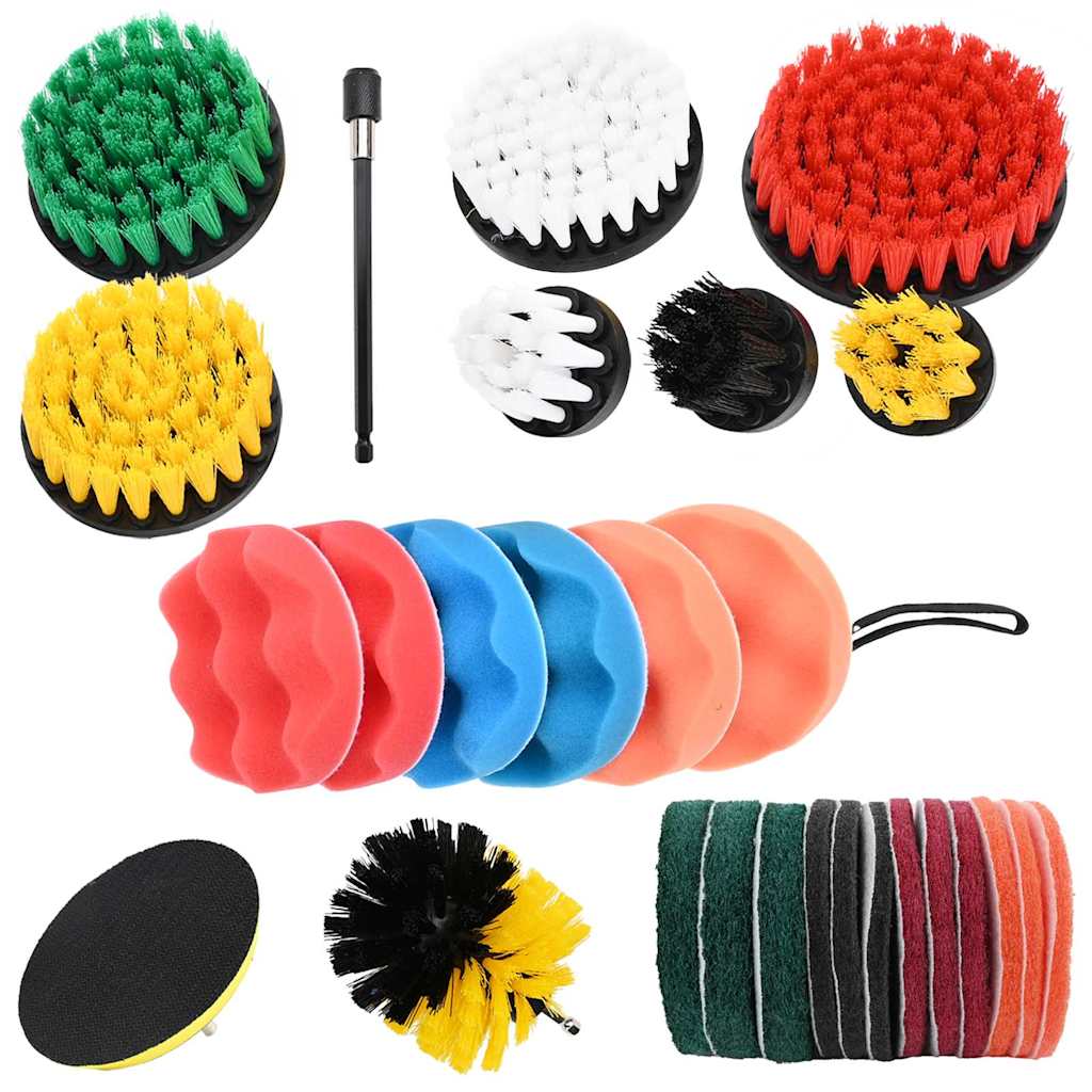 vidaXL Set di Spazzole per Trapano 28 pcs 28 pcs Multicolore na