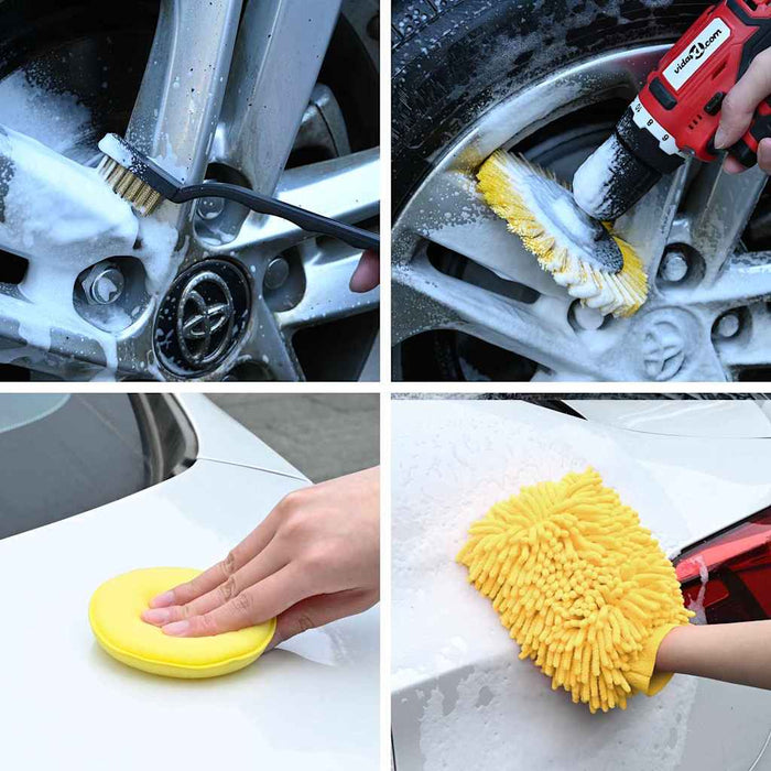 Set di Spazzole per Pulizia Auto 19 pcs Multi Colore na 42006841