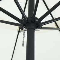 Ombrello da giardino Bianco e Nero 395 x 395 x 245 cm 42003636