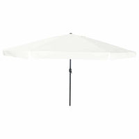 Ombrello da giardino Bianco e Nero 395 x 395 x 245 cm 42003636