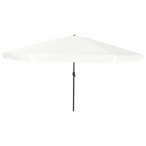 Ombrello da giardino Bianco e Nero 395 x 395 x 245 cm 42003636
