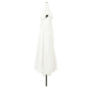 Ombrello da giardino Bianco e Nero 395 x 395 x 245 cm 42003636