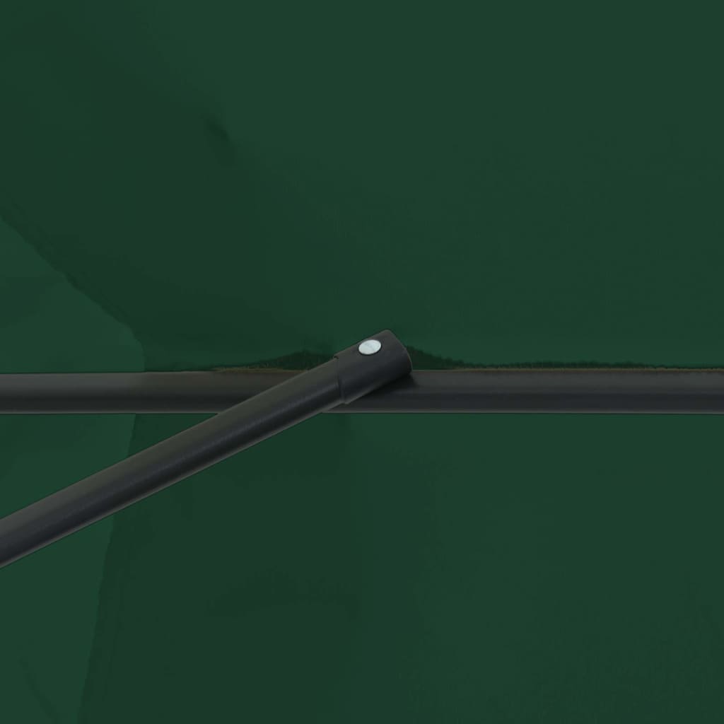 Ombrello da giardino Verde e Nero 395 x 395 x 245 cm 42003637