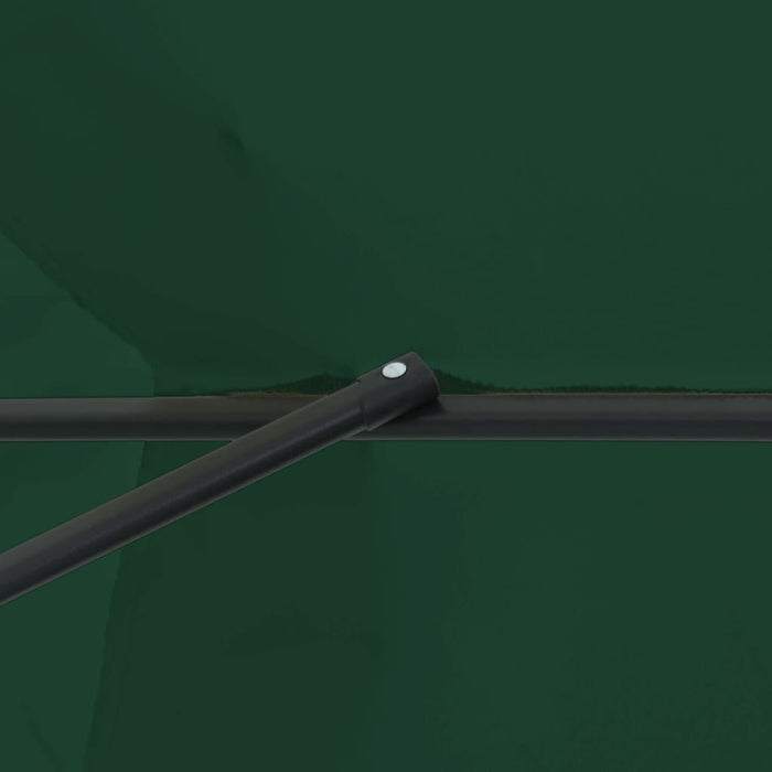 Ombrello da giardino Verde e Nero 395 x 395 x 245 cm 42003637