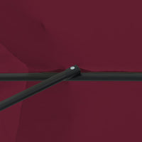 Ombrello da giardino Rosso e Nero 395 x 395 x 245 cm 42003640