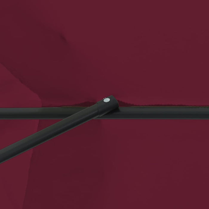 Ombrello da giardino Rosso e Nero 395 x 395 x 245 cm 42003640