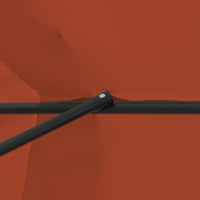 Ombrello da giardino Rosso e Nero 395 x 395 x 245 cm 42003641