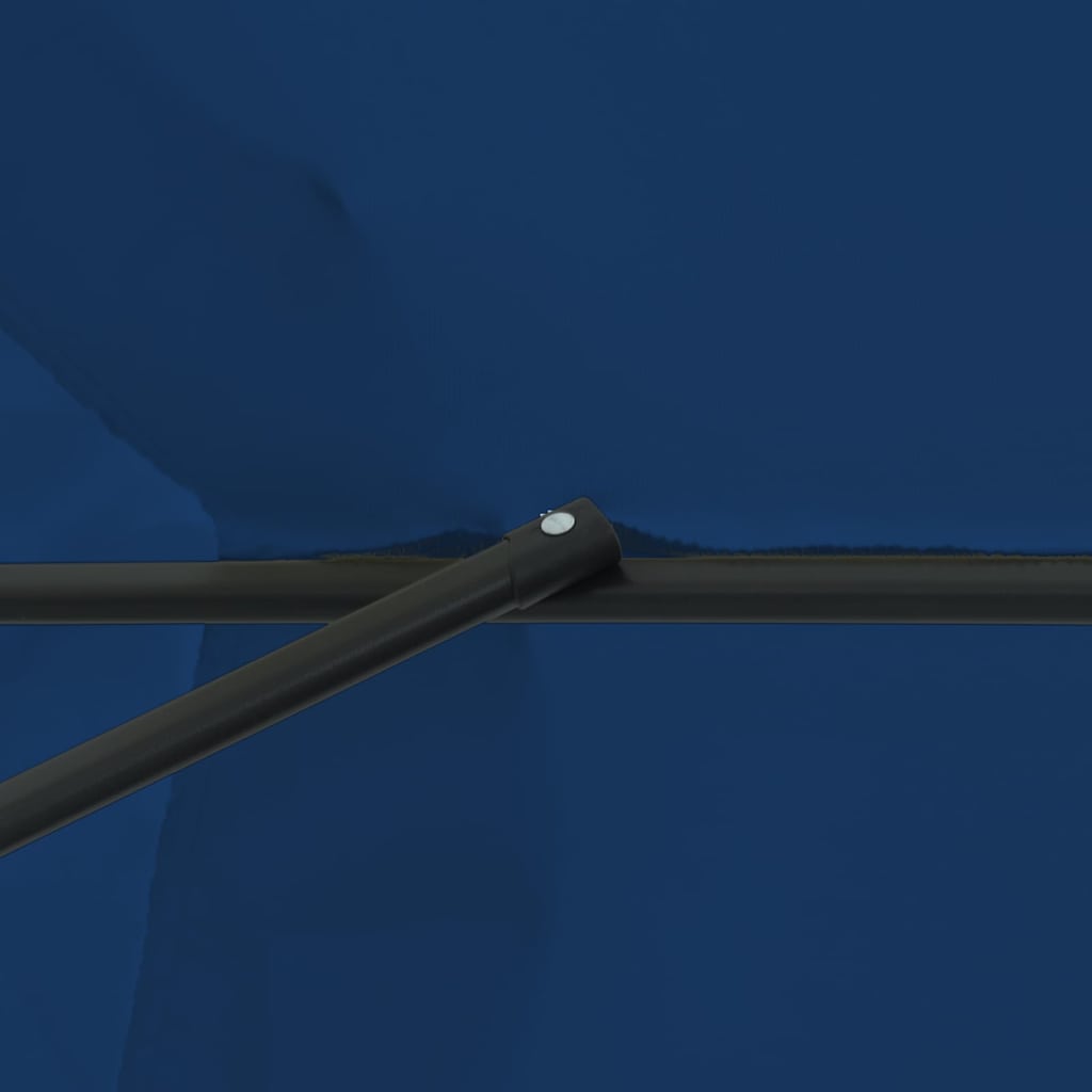 Ombrello da giardino Blu e Nero 395 x 395 x 245 cm 42003643