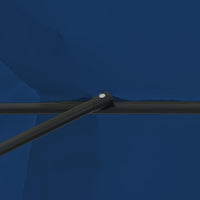 Ombrello da giardino Blu e Nero 395 x 395 x 245 cm 42003643