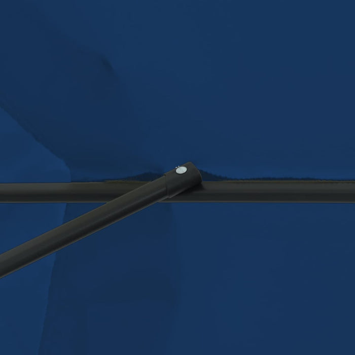 Ombrello da giardino Blu e Nero 395 x 395 x 245 cm 42003643