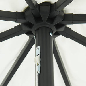 Ombrello da giardino Bianco e Nero 395 x 395 x 245 cm 42003644