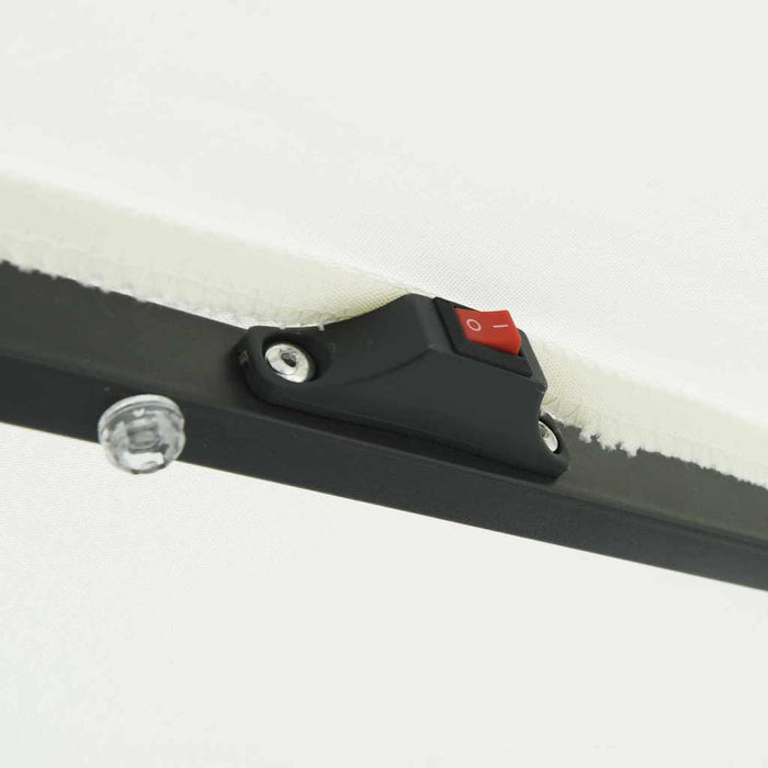 Ombrello da giardino Bianco e Nero 395 x 395 x 245 cm 42003644