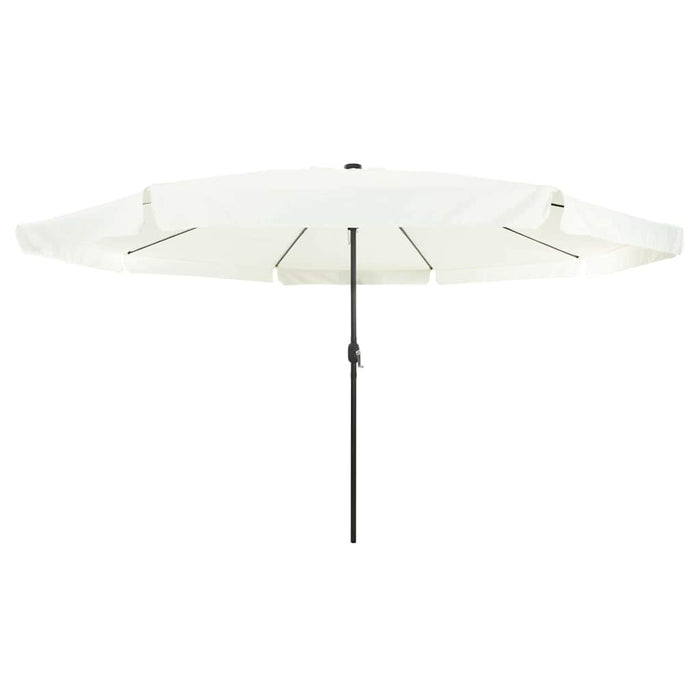 Ombrello da giardino Bianco e Nero 395 x 395 x 245 cm 42003644