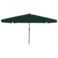 Ombrello da giardino Verde e Nero 395 x 395 x 245 cm 42003645