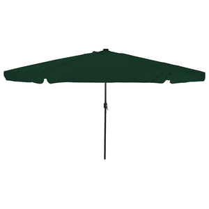 Ombrello da giardino Verde e Nero 395 x 395 x 245 cm 42003645