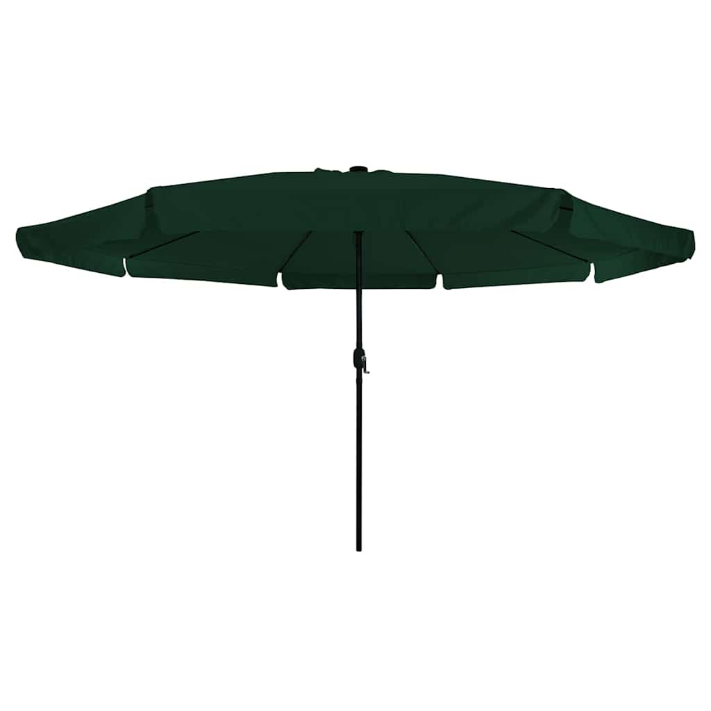 Ombrello da giardino Verde e Nero 395 x 395 x 245 cm 42003645