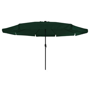 Ombrello da giardino Verde e Nero 395 x 395 x 245 cm 42003645
