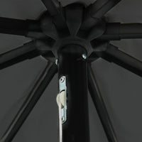 Ombrello da giardino Antracite e Nero 395 x 395 x 245 cm 42003646