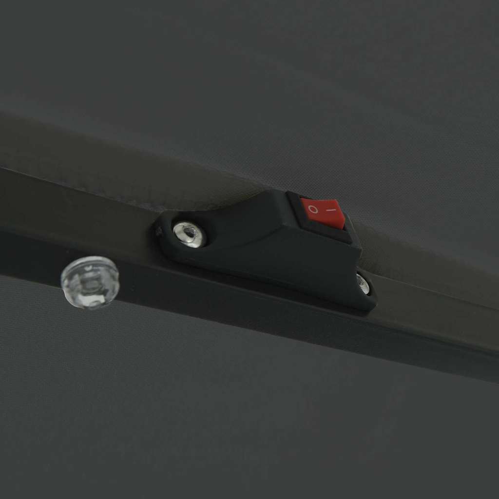 Ombrello da giardino Antracite e Nero 395 x 395 x 245 cm 42003646