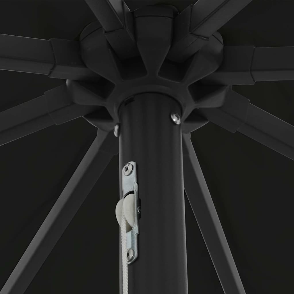 Ombrello da giardino Nero 395 x 395 x 245 cm 42003650