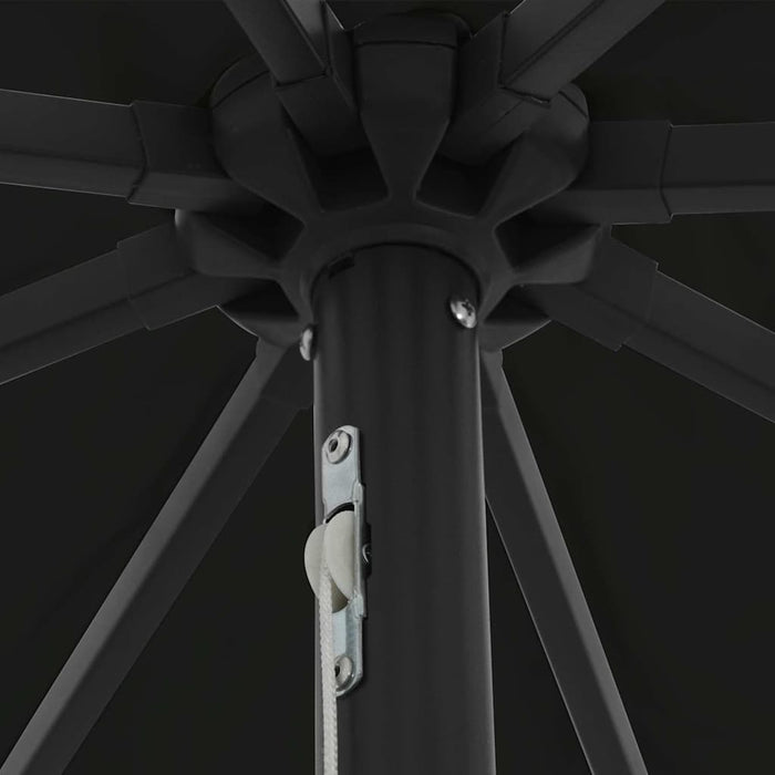 Ombrello da giardino Nero 395 x 395 x 245 cm 42003650