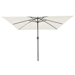 Ombrellone quadrato per giardino  295x245 cm bianco sabbia 42003652