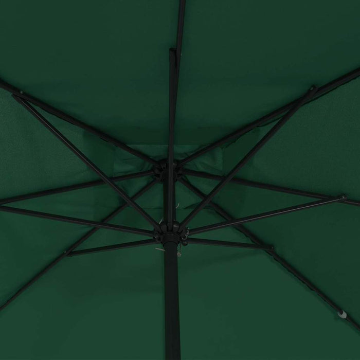 Ombrello da giardino Verde e Nero 295 x 295 x 245 cm 42003653