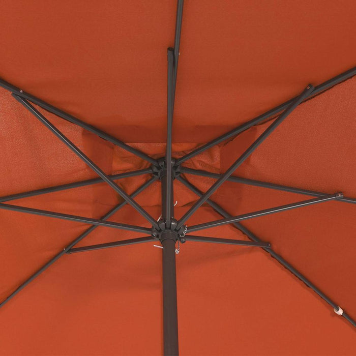 Ombrello da giardino Rosso e Nero 295 x 295 x 245 cm 42003657